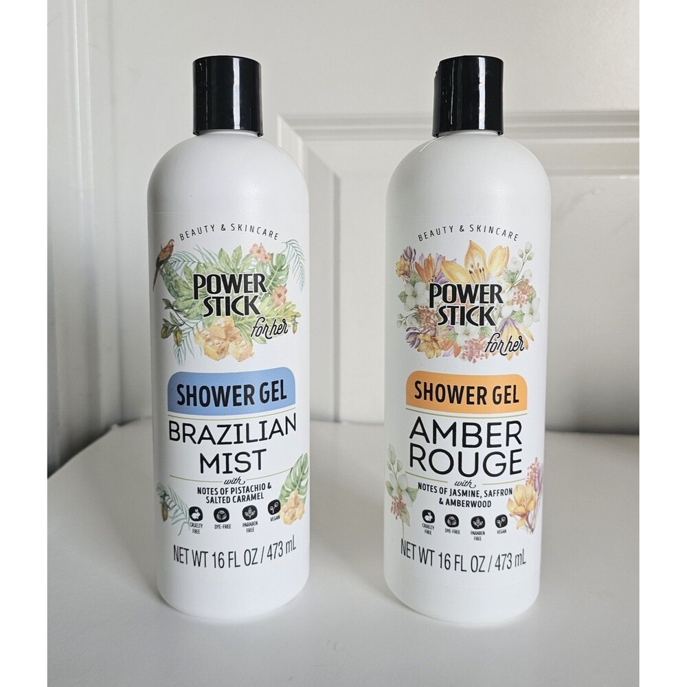 Power stick Shower Gel Brazilian Mist  & Amber Rouge 16fl.oz (2pk)